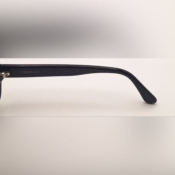 Vintage Dolce Gabbana DG7035 Black Oval Sunglasses Frames Only - Picture 7 of 8
